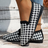Flying Weaving Breathable Round Head Flat-Soled Single-Shoe Women's Color Sets Lazy People Working Happy Shoes