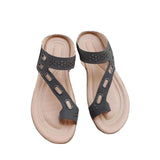 Clip Toe Slippers Hollow Splicing Flat Bottom Leisure 414243 Large Code Cold
