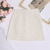 Coarse Flowers, Half-Dress Women's New High-Rise Thin A-Worded And Light-Resistant Short Skirt