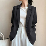Zingj Small Suit Jacket Female Tide Ins Autumn New Korean Version Students Loose Retro Chic Show Thin Casual