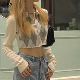 Women Autumn Cropped Single Breasted Streetwear Ins Chic All-match Slim Tender Vacation Stylish Clothing Long