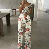 New Women's Fashion Temperament Elegant Commuter Print Broad-Legged Women's