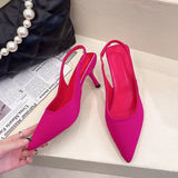 Summer New Pointed Thin Heel Single Shoes Behind The Empty Sandals High Heels Muller