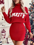 Day Atmosphere High-Collar Sweater Knitted