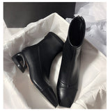 Fashion Boots Women's Shoes In The Autumn And Winter Of 2025, French Version Of Thin Boots And Squeal Boots After The Zipper Short