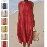 And Summer 2025 New Sleeveless Casual Print Temperament Dress Dress Body Small Fresh Casual