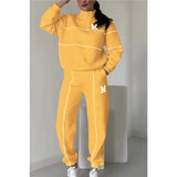 2025 New Trousers Letter Long-Sleeved Casual Sports Set Two