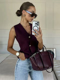 Color Knitted Vest Fashion Leisure 2025 New Women's