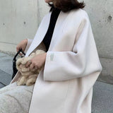 Women's Clothing 2025 Autumn And Winter New Coat Temperament Commuter Solid Color Korean Version Of The Loose