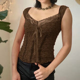Zingj Retro Lace Stitching Bow Jacket New Spring 2023 Slim Slim Casual Solid Color Short-Sleeved