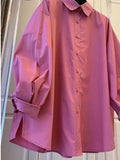 Zingj Quality Pure Cotton Han Fan Lazy Wind Doll Style Loose Long Sleeve Design Sense Shirt Female 2024 Spring Shirt