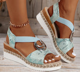 Women's Shoes Sandals 2025 Summer New Flat Bottom Slope And Fish Mouth Casual Women's Sandals