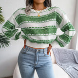 Wind Shooting 2025 Autumn And Winter Fashion Bumpy Long-Sleeved Knitted Sweater Women's