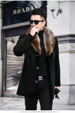 Hair, The Coat Of Coat Men's Single Buckle Thick Medium Long, The E-Shirt Ebay Wool
