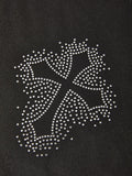 up hoodie with rhinestone cross