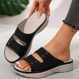 New Summer Thick-Soled Slippers Women's Shoes Thick Soles With Casual Slippers Outside Wearing Cold