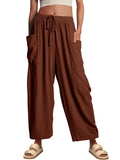 Waist Pleated High Wide Leg Loose