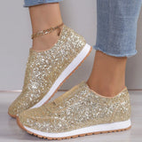 2025 Winter New Sleel Cloth Shoes Sports Casual Women's Shoes Light Mouth Flat-Bottomed Round Head Women's