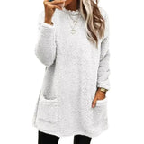 Long Sleeve Pocket Fleece Sweatshirt T-shirt