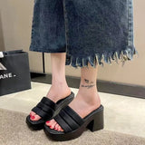 Cake Thick Bottom Cool Slippers Women Wear 2025 Summer Fashion Niche Women's Shoes Design Feel Beach One-Word Drag