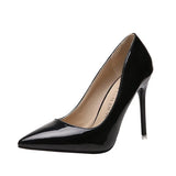 High Heels On The Bed Of Gunnery Women's Fine Heel 2025 New Autumn Black Red-Soled Sexy Pointed Single