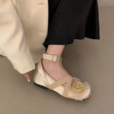 Gentle ~ French Style New Chinese Style With Skirt Flowers Mary Precious Shoes To Increase Temperament French Single Shoes