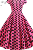 Women Summer Dress Vintage Floral Print Rockabilly Dress Robe Femme Sundress Vestidos Polka Dot Party