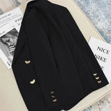 Zingj And Fall 2024 New Gray Korean Version British Style Suit Jacket Women's French Texture Fashion
