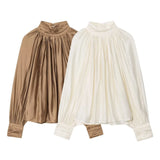 Women's Clothing Explosion Fashion Casual Temperament Collared Folded