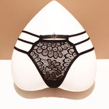 Crown Lace Thong Female Sense Fine Strips One-Line Transparent Hot Low-Rise Summer