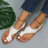 Large-Size Sleeve Flat-Soled Sandals Women's Magic Sticker After Mixing With Beach Cool