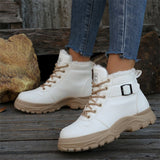 New Autumn And Winter Ladies Keep Warm Martin Boots Plus Velvet Thick And Thick-Bottomed Short Boots