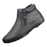 New Martin Boots Men's High-Help Zipper Leisure Trend To Keep Warm And Velvet Thick Cotton Shoes