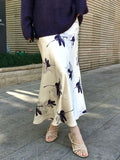 Xixi 2025 French-Style Retro-Screcent Garzre High-Rise Skirt A-Shaped Skirt Female