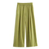 2025 New Casual Thin Loose Shirt Tight Straight Trousers Set