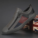 The Autumn Of 2025, The New Men's Shoes Are Pedaled And Lazy Shoes Are Zip-Up Korean