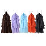 Women's Explosive Flowers With Folded Backs Hanging Neck