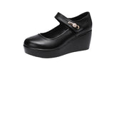 Zingj Soft Sole Single Shoes Women's Fall 2023 New Platform Platform Waterproof Platform Size Medium Heel Mom