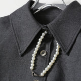 New Careful Machine Bow Knot Hollow Age Reduction Porch Fold Bubble Sleeve Top