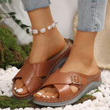 Summer New Sloped Sandals Type Beach Sandals Women's Large Size Women's