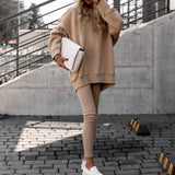 Women's Loose Collar Movement Fashion Long-Sleeved Sweating Spring Wearing A Set Of Women's