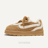 Shoes Niche Design Fashion Casual Cotton Shoes Winter Warm Plus Velvet Comfortable Short Barrel Men And Women's Snow