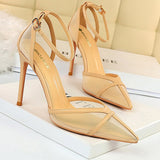 Shoes 2022 Spring Women Pumps High Heels Black Sexy Party Shoes Mesh Hollow Stiletto Heels Sandals Ladies Shoes Size