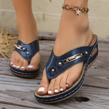 Slippers Women's 2025 Summer New Clip Toe Metal Roman Women's Shoes 43