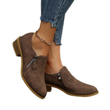 Retro Style Chelsea Boots 2025 Autumn And Winter New Side Zipper Side Heel Single Shoes Fashion Women's