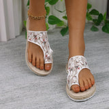 Zingj Thick Bottom Set Toe Slippers Female Summer Wear Mesh Embroidery Light And Comfortable Leisure Beach