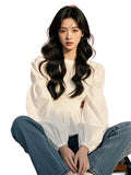 Year's Popular Beautiful Shirt Design Sense Of High-Grade White Waist With Shirt 2025 New Women's