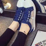Women canvas shoes 2023 summer shoes woman sneakers flat Hollow breathable Shoes Women sneakers tenis