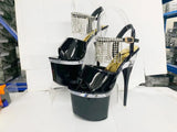 Zingj Hate Day High Nightclub Super High Heels Sandals Women's Work Shoes Show Pole Dancing Shoes Crystal