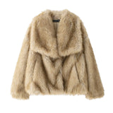 Women's Winter Fashion Temperament Style Wind Artificial Fur Coat